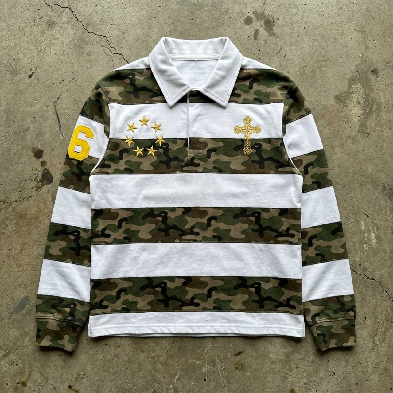 Command Star Camo - Signature Stripe Rugby Shirt