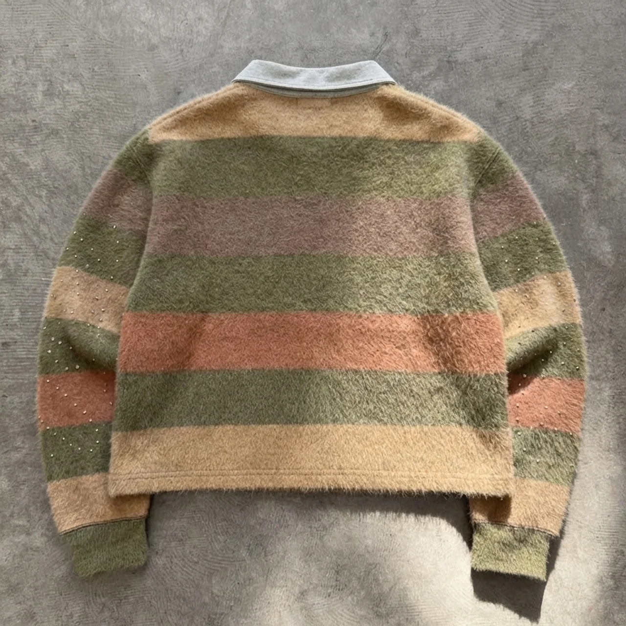 Palm Script Fleece - Premium Stripe Rugby Shirt