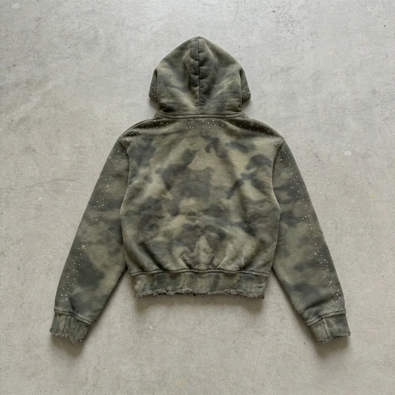 Shadow Fade Camo - Studded Zip Hoodie